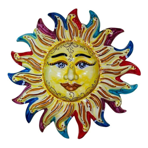 Sole con raggi colorati