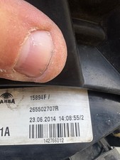 FANALE POSTERIORE DESTRO SMART 453 FORFOUR 265502707R Usato Per Pezzi Di Ricambi