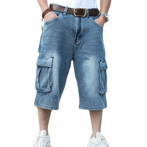 Pantaloncini jeans larghi uomo