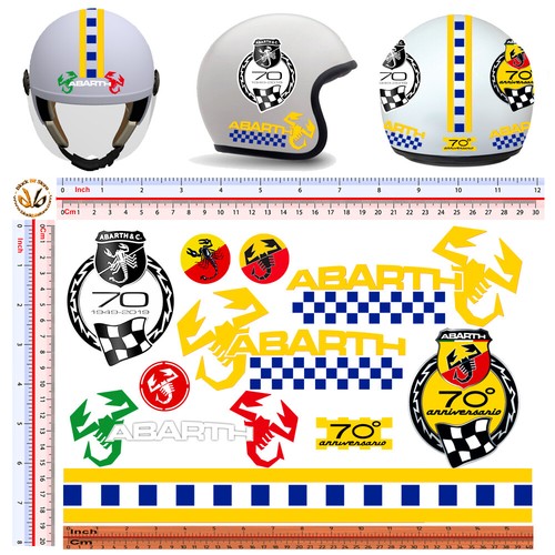Abarth adesivi casco striscia