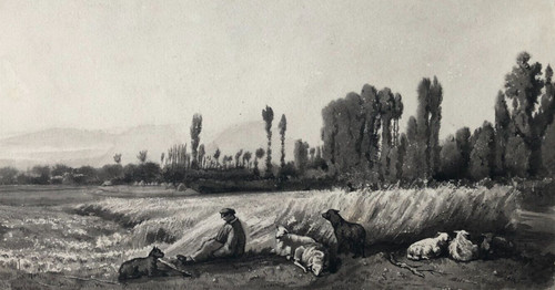 Antico disegno originale xix - disegno,