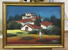 Quadro olio su tela di Abdul Tatari 50x70cm in cornice