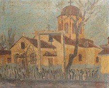 Dipinto ad olio chiesa