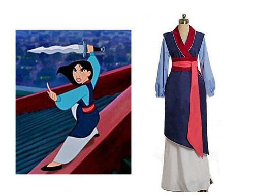Costume mulan blu abito - mulan,