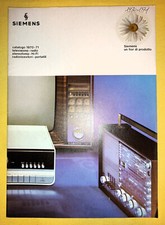 DEPLIANT CATALOGO 1970-71 SIEMENS TELEVISIONE RADIO STEREOFONIA HI-FI RICEVITORI