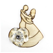 32452 Bomboniere Calamita Coppia Sposi Fiore in cristallo Segnaposto Nozze