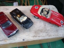 3 auto: POLISTIL MERCEDES 190E, Jaguar Burago E 1961, Ferrari 308, stock lotto