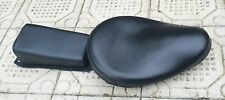 Sella Moto Vintage Bates Style in vera nappa di pelle liscia, nera + Pad