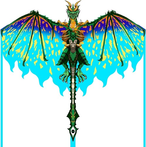 Aquilone drago vita colorata - drago,