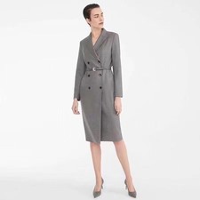 Abito Tuta Max Mara Donna Autunno Inverno Nuovo Misto Lana Cintura Vita con Cintura