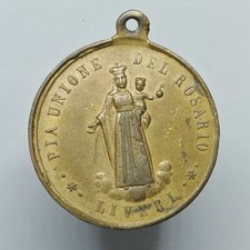 Liveri(Napoli), Pia Unione Di San Giuseppe Rosario, Medaglia XIX Sec Olivieri