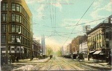 West Main Street, Norwalk Ohio - 1914 cartolina posteriore divisa pubblicata