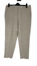 Set pantaloni e blazer uomo Zara in lino beige euro 54