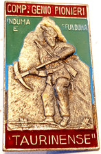ALPINI - DISTINTIVO- COMP. GENIO PIONIERI TAURINENSE -SPILLA-PINS-VINTAGE-USATO