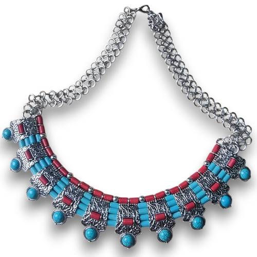 Collana stile vintage turchese