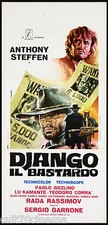 DJANGO IL BASTARDO LOCANDINA CINEMA FILM SPAGHETTI WESTERN 1969 PLAYBILL POSTER
