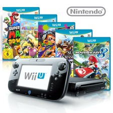 Console Nintendo Wii U (Nero/Bianco) + Scelta Giochi, GamePad, Alimentazione e Cavo