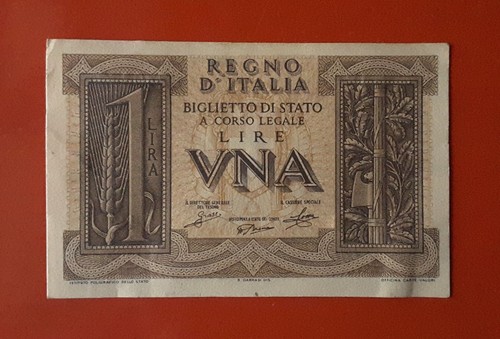 Banconota lira 11 1939 - lira, 14-11-1939