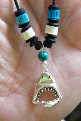 Collana squalo argento ganasce - collana,