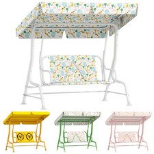 AIYAPLAY Dondolo 2 Posti per Bambini da Esterno con Tettuccio Regolabile