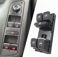 PULSANTIERA ALZA CRISTALLI FINESTRINI LATO GUIDA per VW GOLF 5-6-PLUS SKODA SEAT