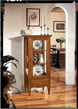 ELEGANTE VETRINA CON CASSETTO ARTE POVERA