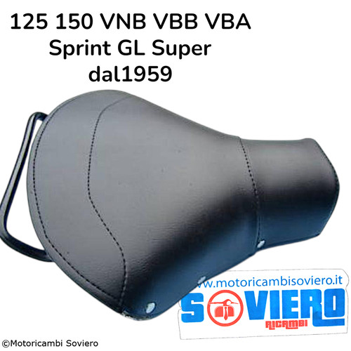 Sella monoposto nera - , vespa