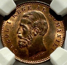 Romania 2 Bani 1900 B NGC MS64