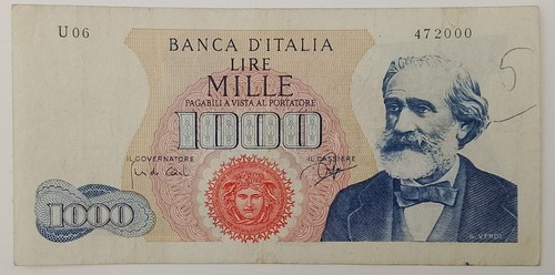 1000 lire verdi primo tipo - verdi,