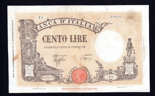 Cento 100 lire grande - 100, b