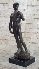Firmato Bronzo Statua Nude