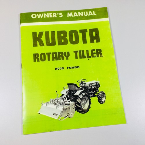 Kubota fs850 operatori - kubota,