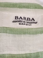 Camicia Barba Napoli cucina a mano lino taglia 15 1/2 39