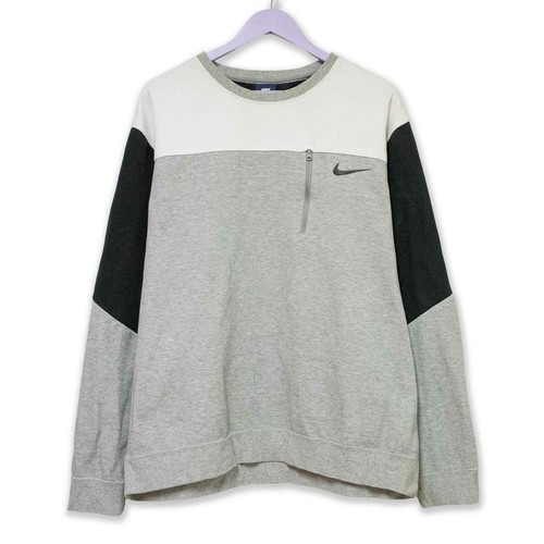 Felpa nike bianca grigia a - bianca,