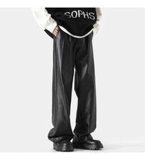 Pantaloni uomo in pelle pu