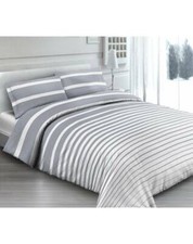 Parure Sacco Copripiumino Matrimoniale Made in Italy Percalle di Cotone RIGATO-G