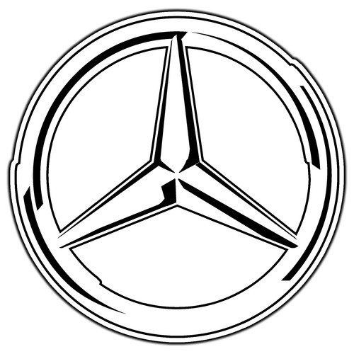 Adesivo logo mercedes benz - mercedes, #2
