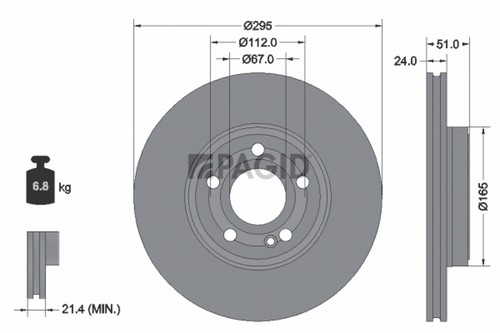 Dischi freno pagid - 2, 56235nhc