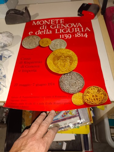 Poster mostra monete genova - mostra,