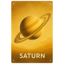 Targa in latta Saturno Planet