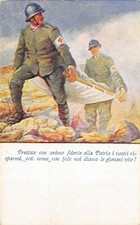 X004) WW1 FRANCHIGIA PRESTITO NAZIONALE "BARELLIERI CROCE ROSSA".  ANNULLATA.