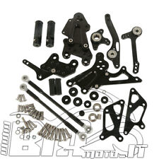 PEDANE ARRETRATE X HONDA CBR 600RR 03/06 E CBR 1000RR 04/07 ERGAL NERO REGOLABIL