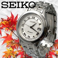 Orologio Seiko Premier automatico da donna in acciaio inossidabile argento co...