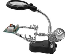 DONAU UTENSILE PER MODELLISMO HELPING HAND LENTE D'INGRANDIMENTO + LED ART HH3