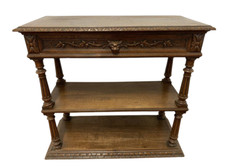 Antico tavolo da buffet Francia  servante con piano apribile in marmo XIX secolo