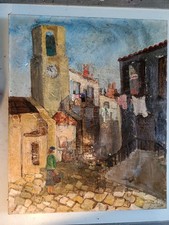 PAESAGGIO DIPINTO AD OLIO SU TELA FRANCIA fine XIX secolo inizi XX