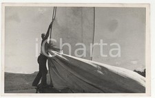 1937 HUAHINE Scialuppa di salvataggio della "Denise"*REAL PHOTO cm 13,5 x 8,5