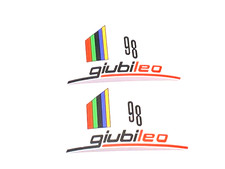 GILERA GIUBILEO 98 KIT ADESIVI  STICKERS AUFKLEBER  LOGO SU ADESIVO TRASPARENTE_
