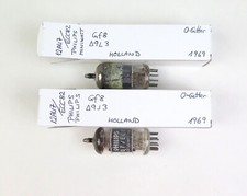 2 tubi Philips 12AU7 / ECC82 / Olanda / Tube / same code / del 1969