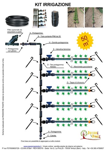 Kit irrigazione goccia - irrigazione,